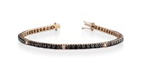 Bracciale Lelune Uomo in Oro rosa Diamante Black LDBR20207.5